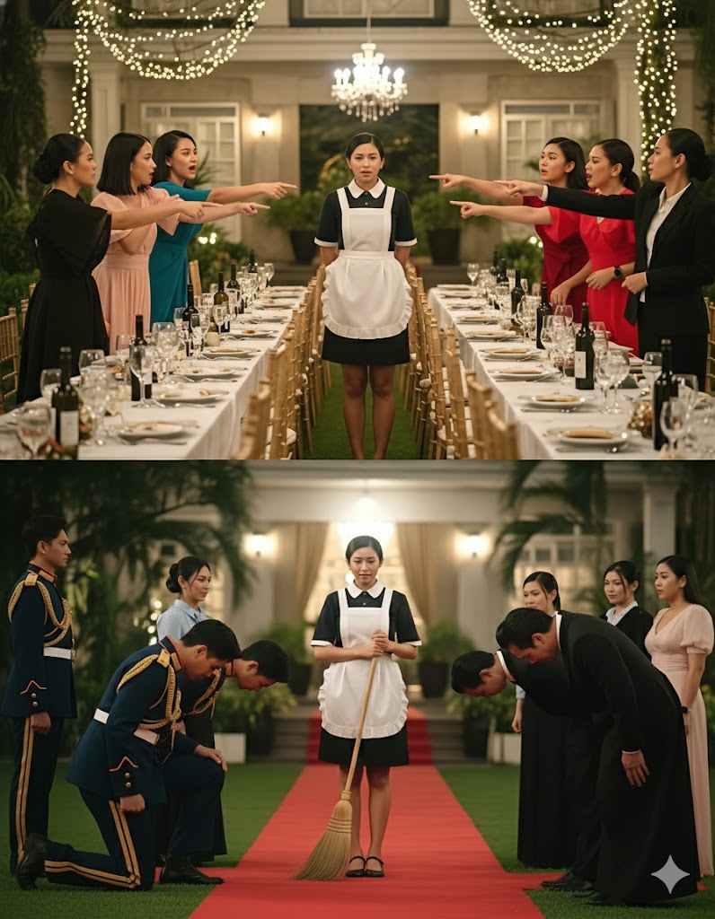 She Arrived at the Reunion Wearing a Maid’s Uniform — They Laughed at Her, But Everyone Fell Silent When a Helicopter Landed to Pick Up the “Princess”!