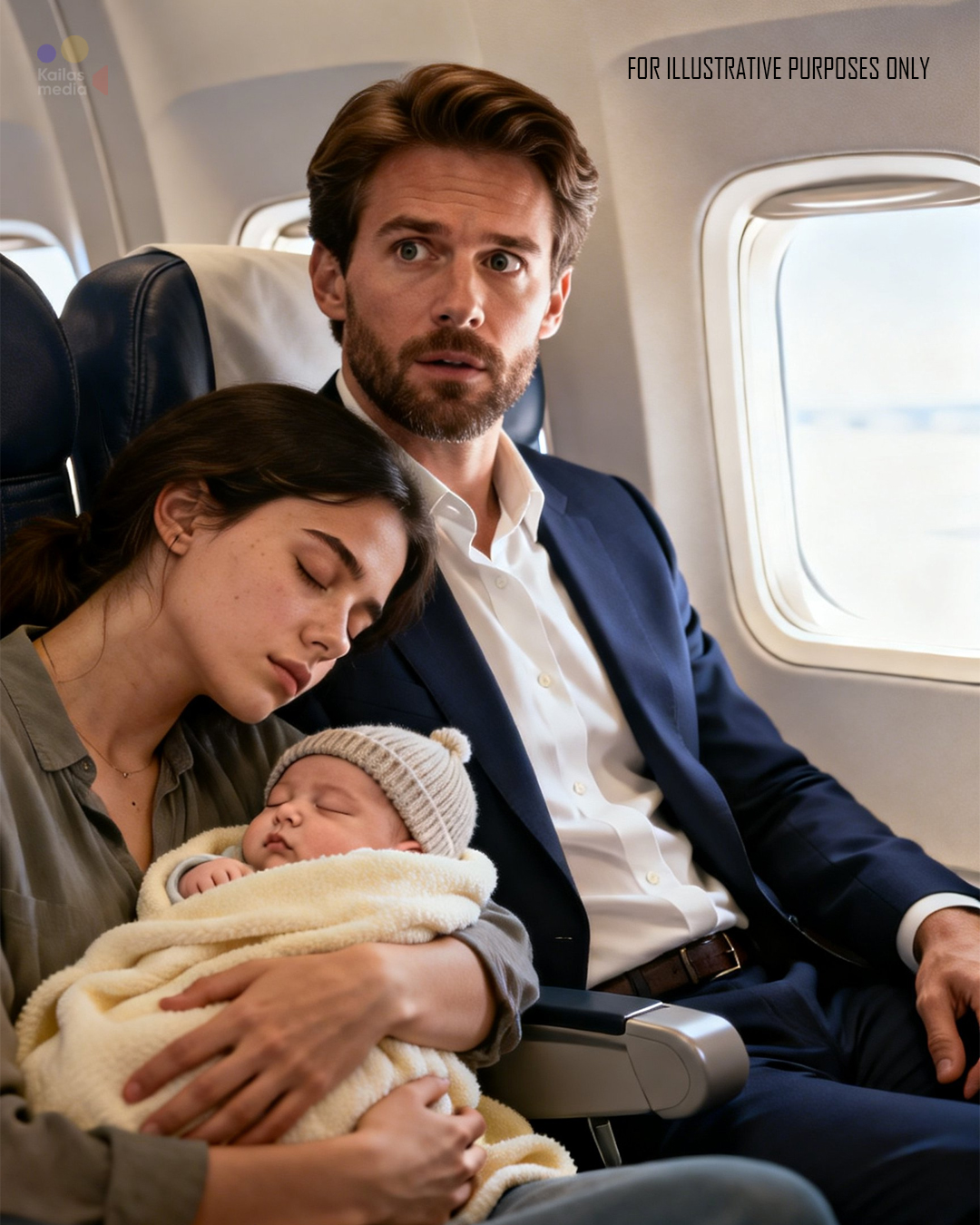 A struggling young mother with her baby nods off on a CEO’s shoulder during a flight… but wakes in disbelief when he…