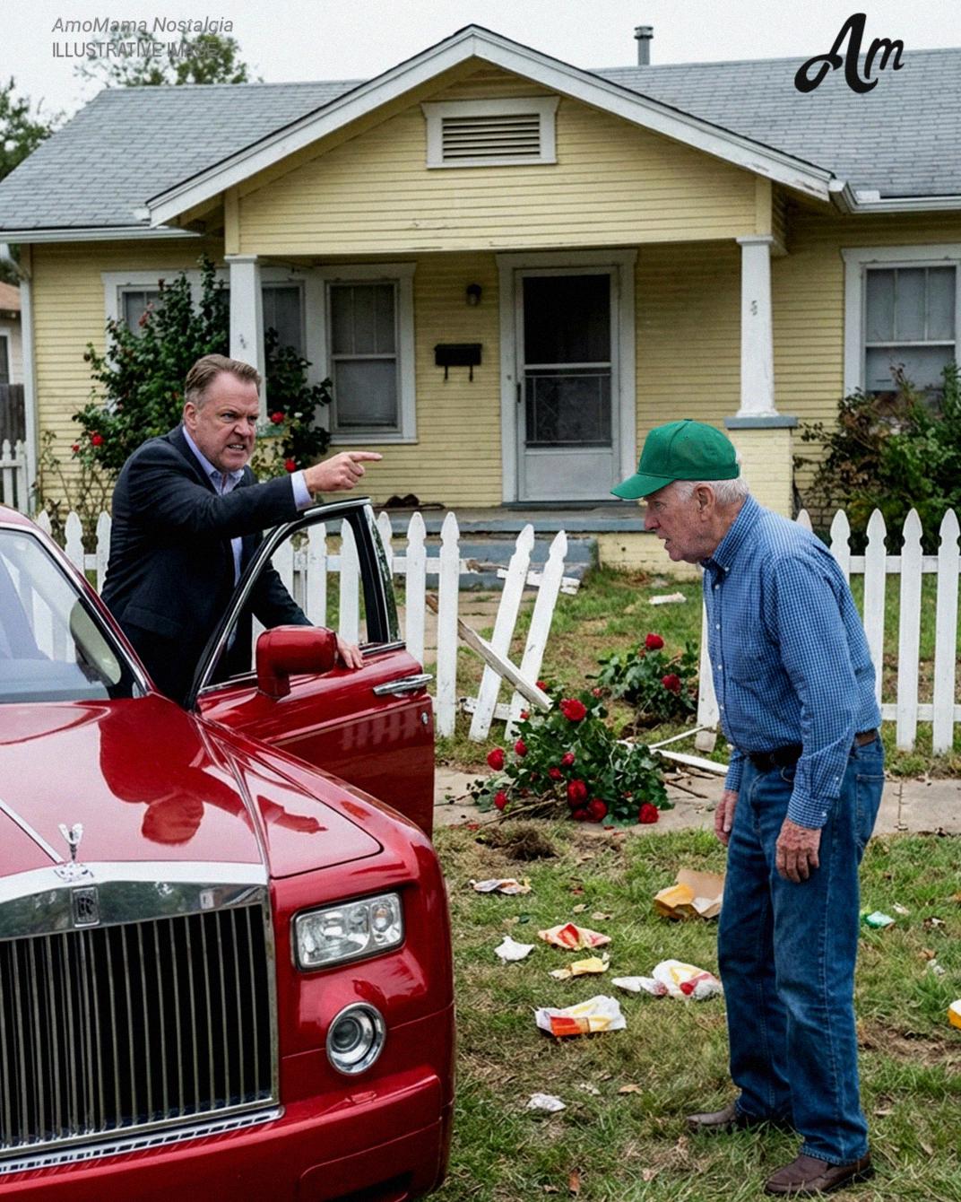 Rich Man Refused to Fix My Fence After Crashing His Rolls-Royce Into It – What I Found in My Yard the Next Day Left Me Speechless
