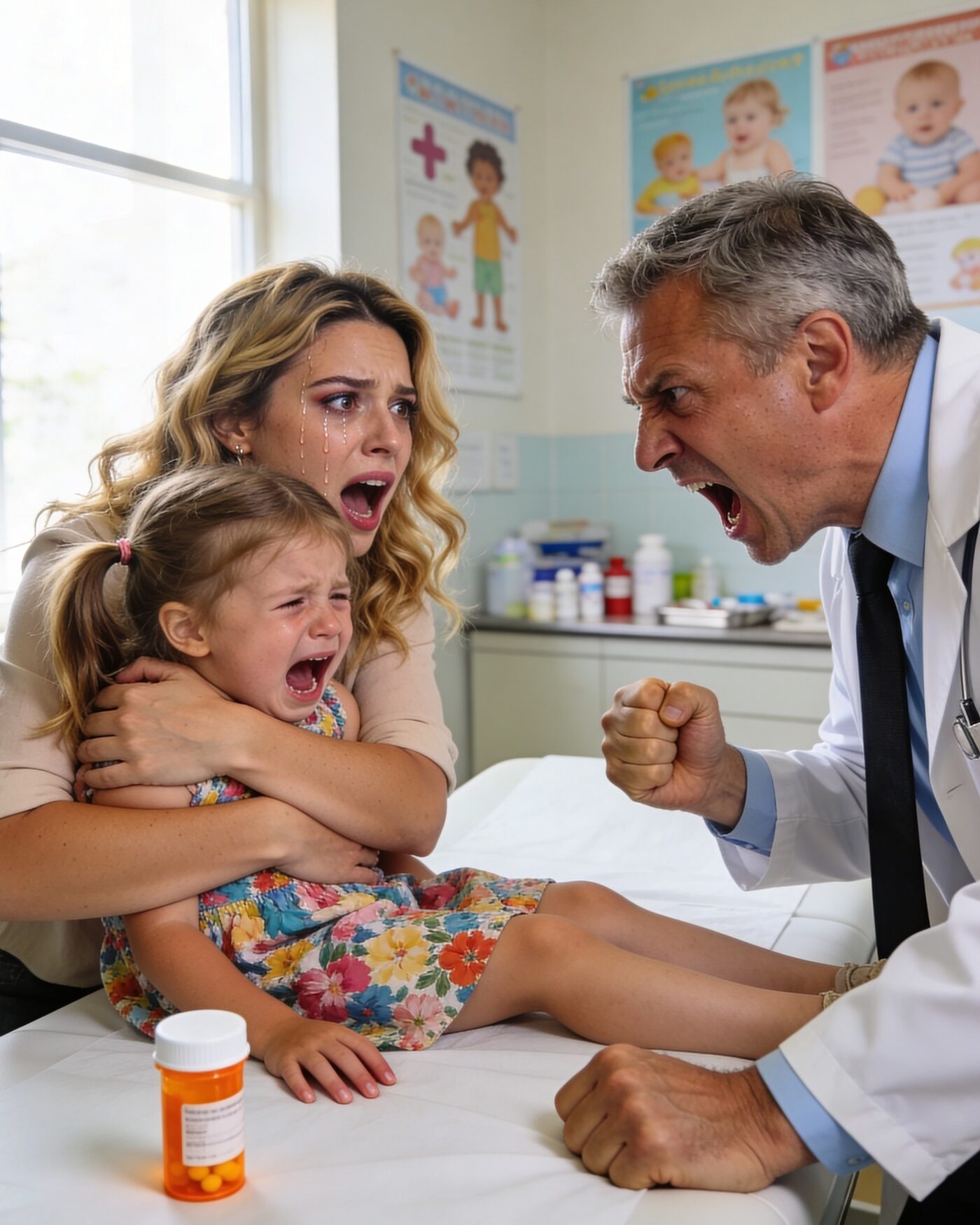 I was slicing carrots at the kitchen counter when my four-year-old daughter tugged nervously at my sleeve. Her little fingers trembled as she whispered, “Mommy… can I stop taking the pills Grandma gives me every day?”