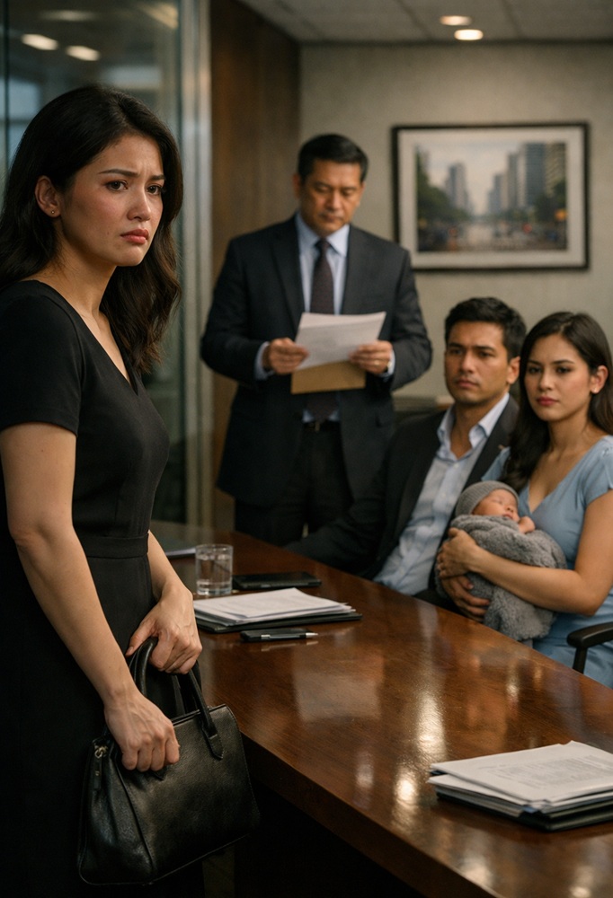 Matapos pumanaw ang biyenan ko, pumunta ako sa pagbasa ng kanyang testamento—pero ang inabutan ko, nandoon ang asawa ko kasama ang kanyang kabit… at may hawak itong bagong silang na sanggol. Ni hindi man lang sila nahihiya. Parang hinihintay nilang gumuho ako. Pero nang buksan ng abogado ang sobre at simulang basahin ang kanyang huling mga salita, biglang natahimik ang buong silid—at namutla ang mukha ng asawa ko.