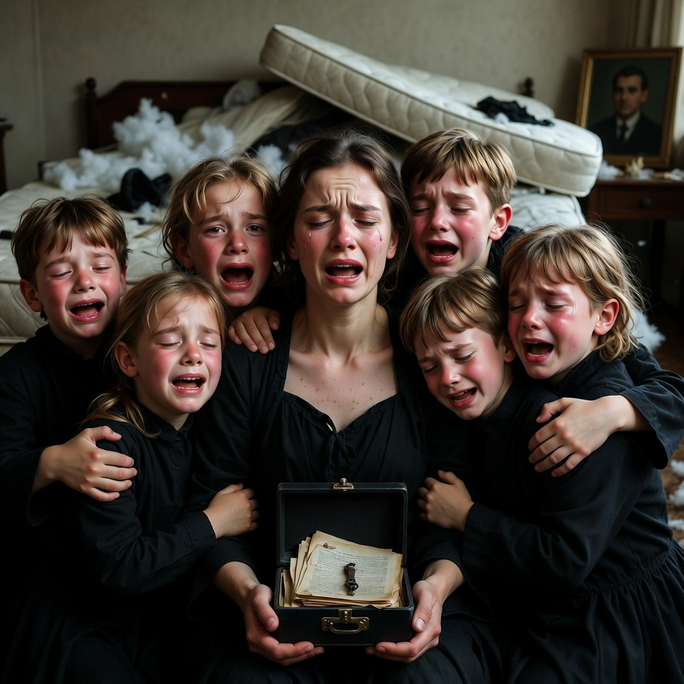 My husband d/i/e/d, leaving me with six children — after his funeral, I found a box he had hidden inside our son’s mattress.