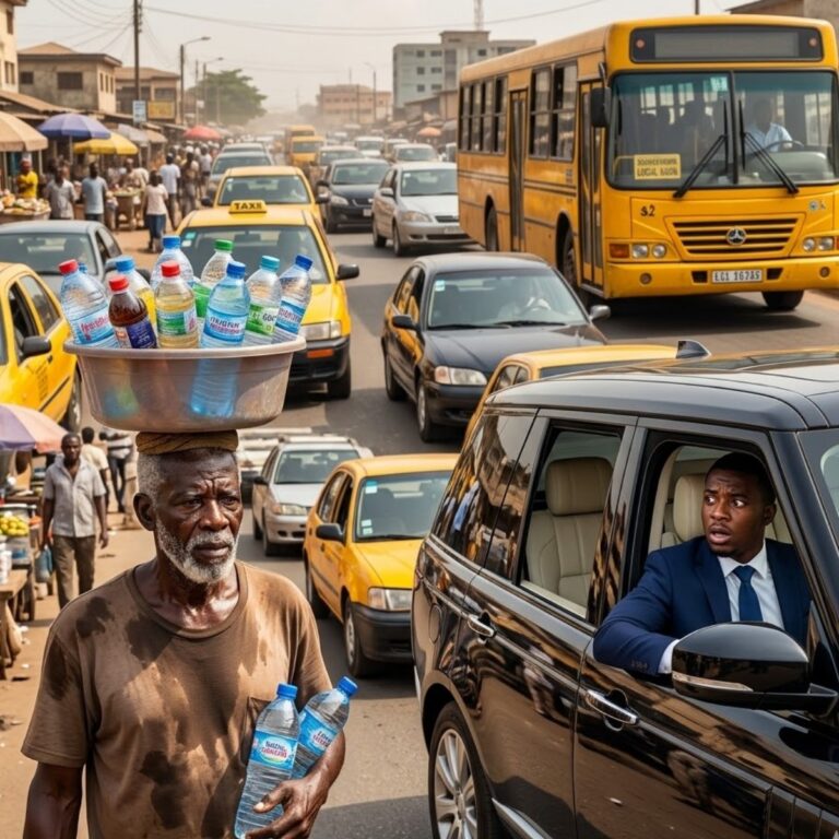 HE SAW HIS 80-YEAR-OLD FATHER SELLING PURE WATER IN TRAFFIC… HE FROZE.