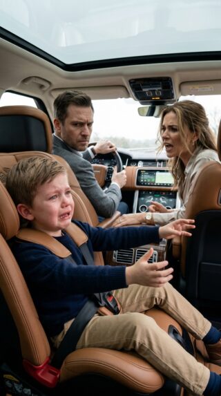 My son cried the entire drive to grandma’s house. “Daddy, please don’t leave me here.” My wife snapped, “Stop babying him,” and I left him anyway. Three hours later, a neighbor called—my son was at her house, covered in blood and hiding under her bed, shaking uncontrollably. What I saw on her security camera made me collapse… the horrifying truth was just beginning to unfold.