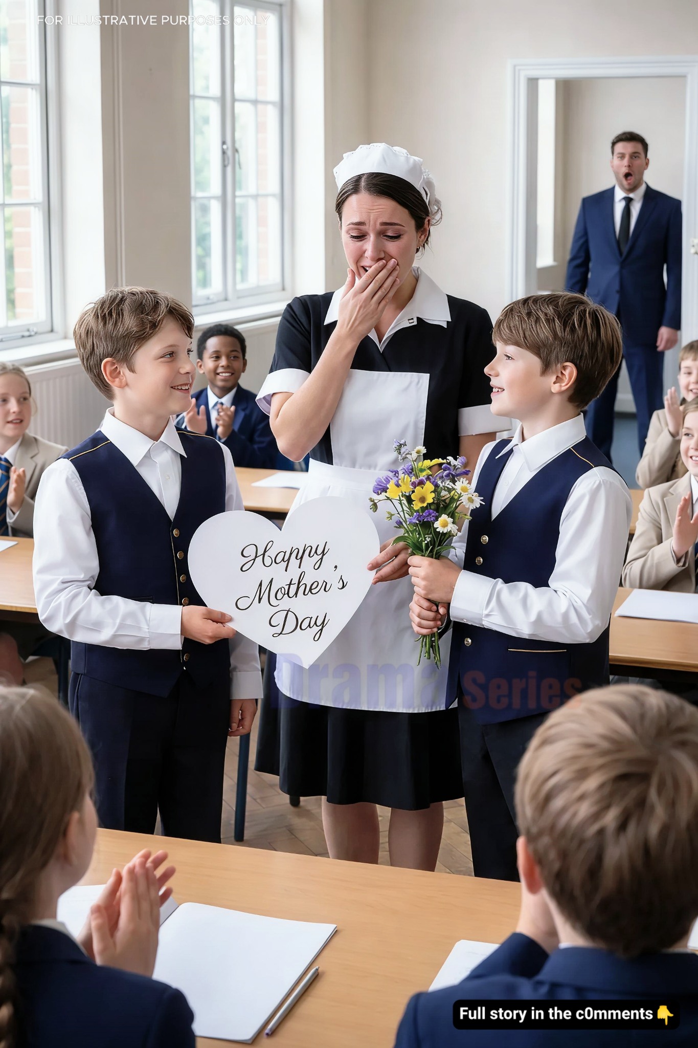Two Boys Invited the Maid for Mother’s Day—What Happened Next Left Their Billionaire Father Speechless