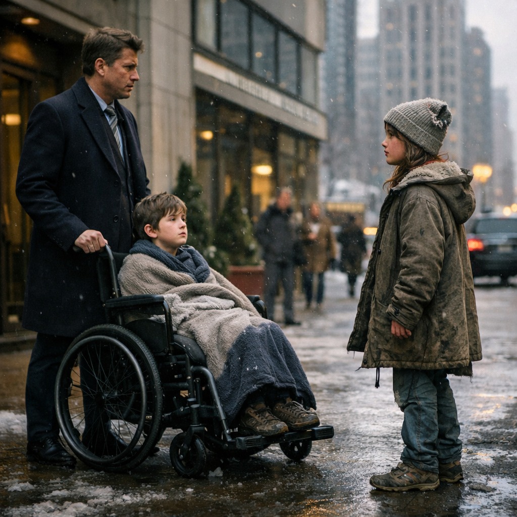 A Homeless Girl Asked a Billionaire to Adopt Her—Then His Son Moved His Foot for the First Time in Years