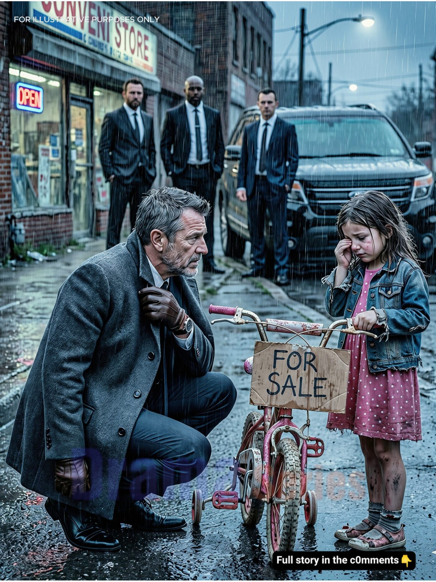 A Little Girl Sold Her Bike to Buy Food for Her Mom… Then the Mafia Boss Stepped In and Changed Her Life Forever