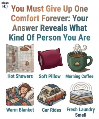 You Must Give Up One Comfort Forever — Your Choice Reveals Deep Insights About Your Personality, Priorities, And Values Showing How You Handle Sacrifice, Adaptation, And Desire While Highlighting What Truly Matters To You, From Security And Routine To Freedom And Adventure, Turning A Simple Decision Into A Window Into Your True Chara