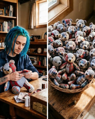 My Teen Son Sewed 20 Teddy Bears from His Late Dad’s Shirts for a Local Shelter – When 4 Armed Deputies Showed Up at Dawn, I Was Stunned by What They Pulled out of Their Cruiser