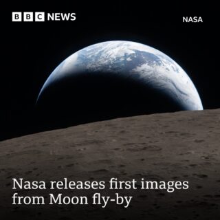 Earthset and a solar eclipse: Nasa releases first images from Moon fly-by