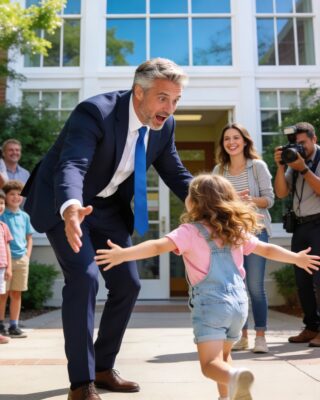 A billionaire showed up at an orphanage for a publicity stunt… until a little girl ran straight toward him screaming, “Daddy!”—and the entire courtyard fell silent.