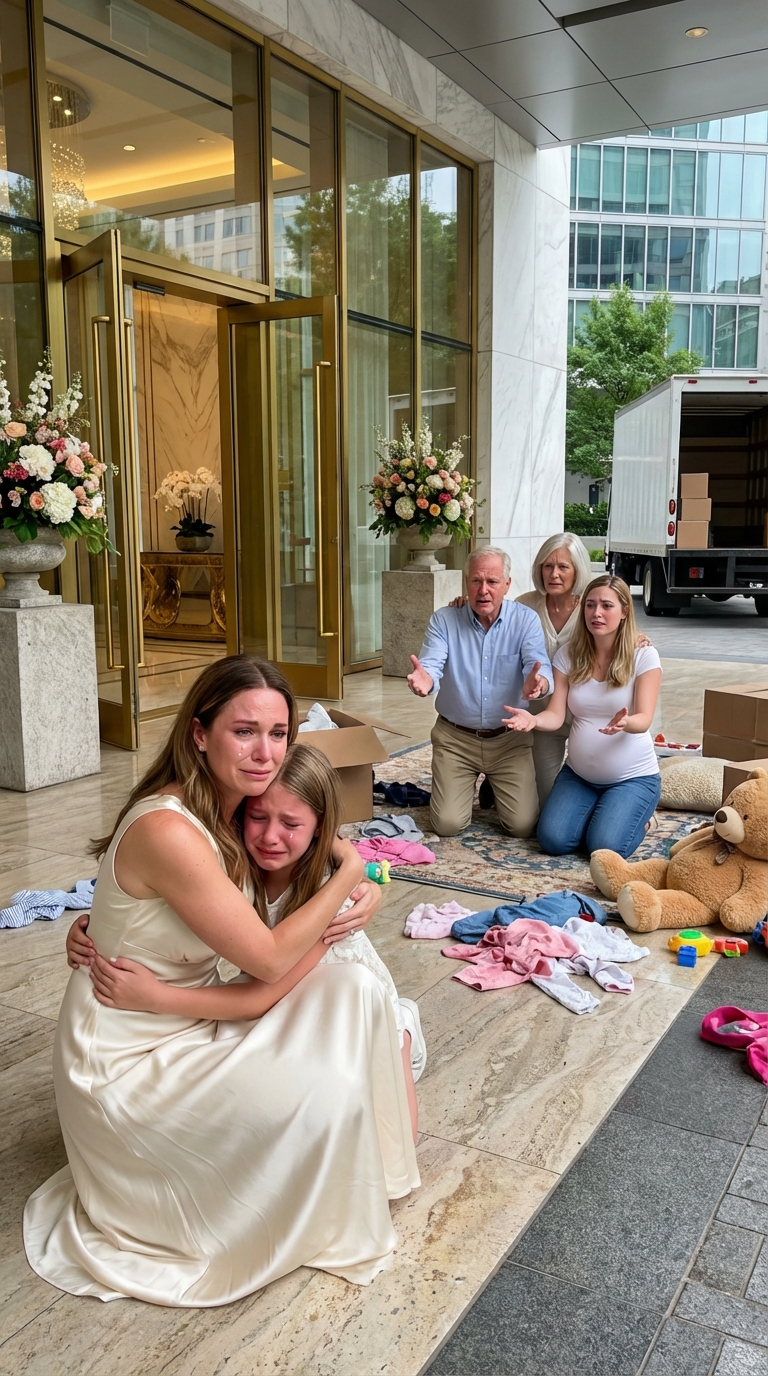 When my sister-in-law asked to move into our $473,000 condo, I refused—we didn’t have space. My MIL immediately kicked my daughter out and threw all her belongings away. “That useless girl doesn’t deserve to stay—this is my son’s house,” she sneered. They only fell silent when my husband spoke: “The house is actually…” Their faces turned pale instantly.
