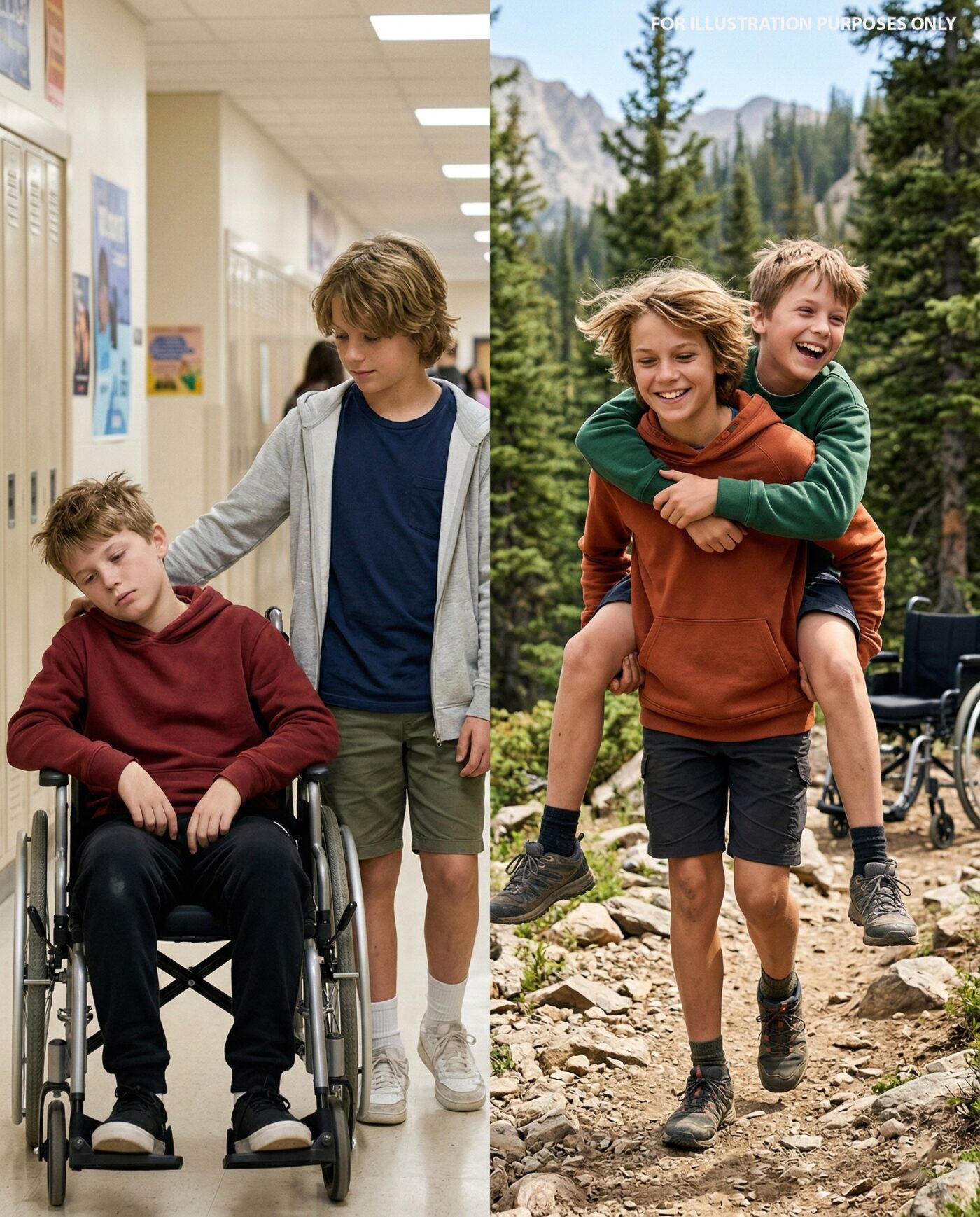 My 12-Year-Old Son Carried His Wheelchair-Bound Friend On His Back So He Wouldn’t Feel Left Out—The Next Day, The Principal Called And Said, “You Need To Come To School Immediately”