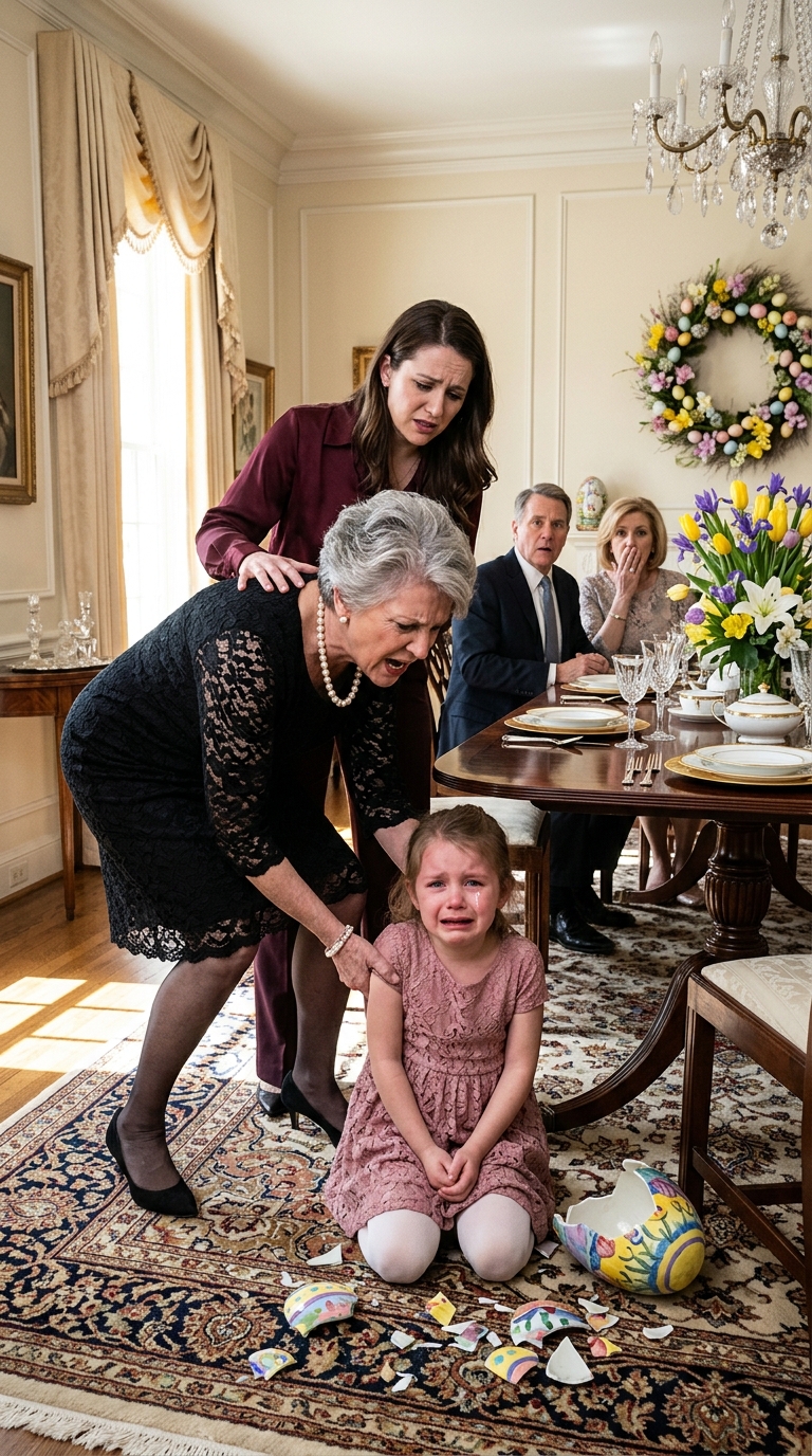 My family and I went to my parents’ house for Easter dinner. My four-year-old daughter excitedly ran to sit at the table. My mother immediately grabbed her hair and kicked her hard, saying, “This is for children – GET OUT!” When I tried to speak up, my older sister said, “GET OUT – DON’T RUIN THE DINNER!” What they didn’t know was that the Easter present hidden in my purse would kick them out of the house permanently.