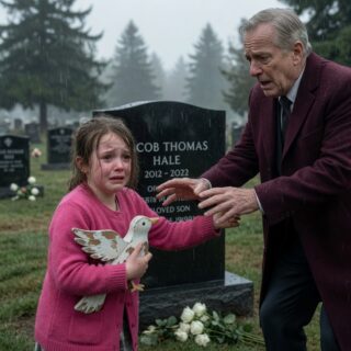 The Day I Saw a Little Girl Crying Over My Dead Son’s Grave, I Thought She Was Lost — until she ran into the woods, dropped a chipped white wooden bird, and I turned it over to find his handwriting beneath the peeling paint: “For my little girl” — and in that instant, I understood my son had buried far more than his body.