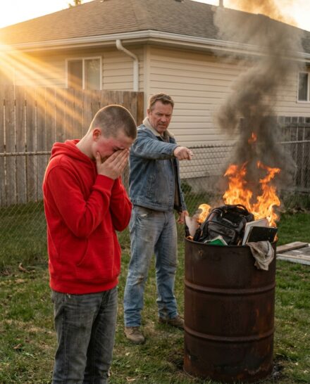 I watched my father throw my clothes, my books, and the last photo of my mother into the fire like my life meant nothing. Then he looked at me and said, “This is what happens when you disobey me.”