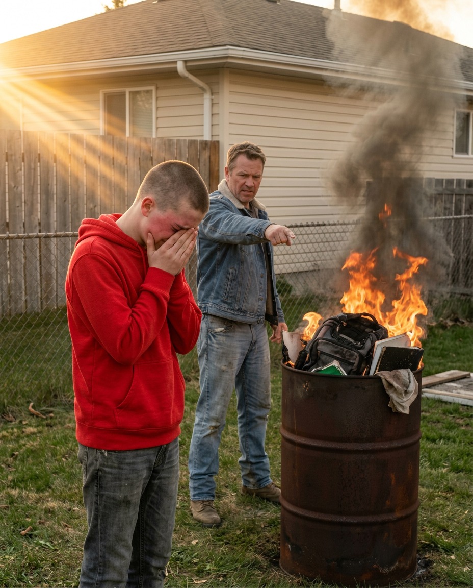 I watched my father throw my clothes, my books, and the last photo of my mother into the fire like my life meant nothing. Then he looked at me and said, “This is what happens when you disobey me.”