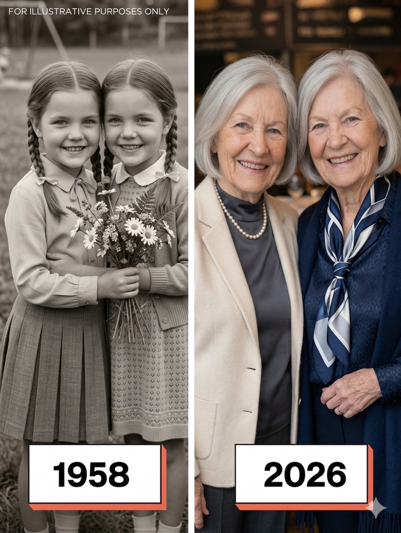 I spent my childhood believing my twin sister had disappeared forever—until, 68 years later, I came face to face with someone who looked exactly like her.