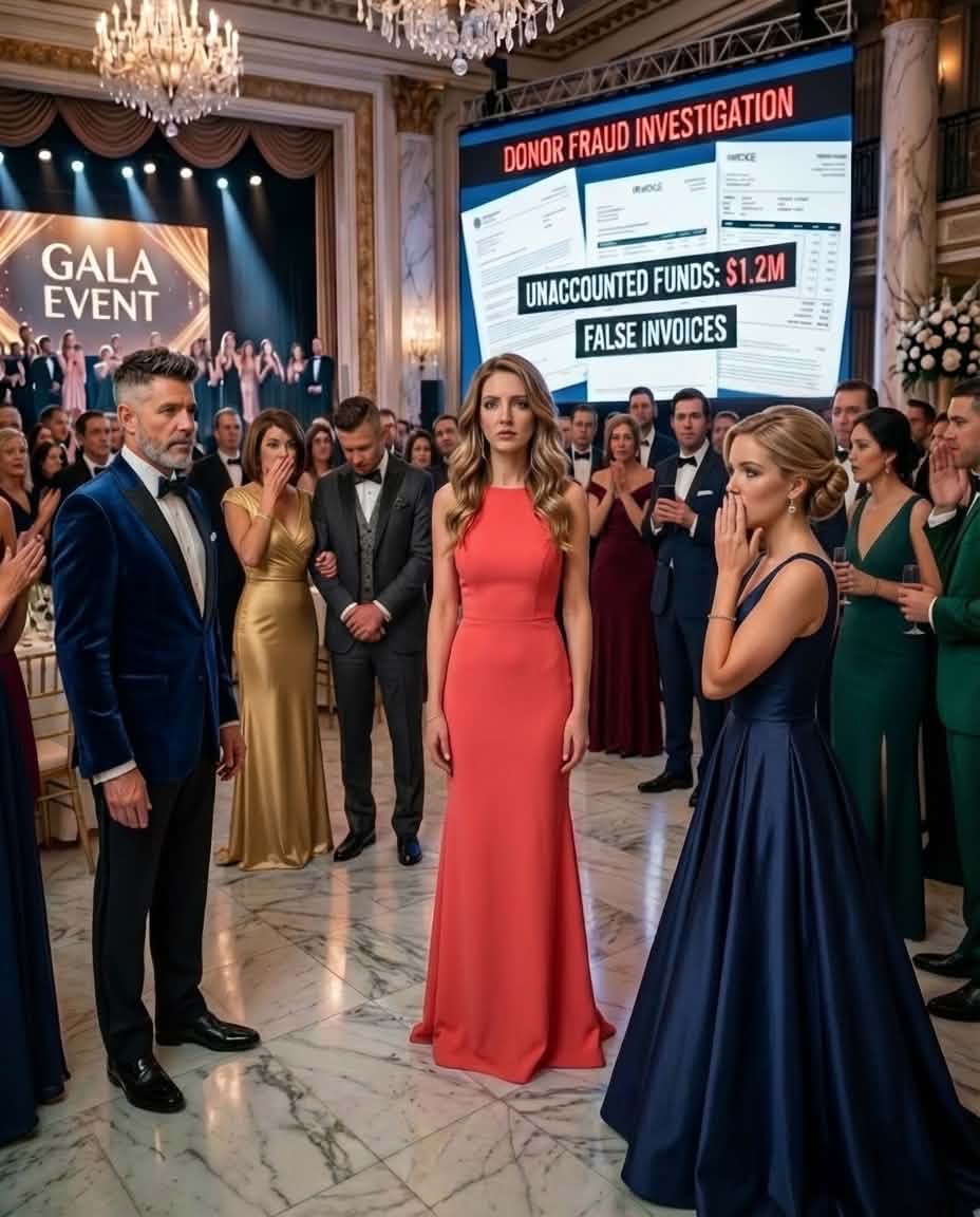 The music kept playing, but the ballroom had changed. Donors lowered their phones. Board members stopped smiling. My father, Stellan Voss, came down from the stage with the rigid calm he used on television, but I knew the signs. His jaw was locked. A vein pulsed at his temple.